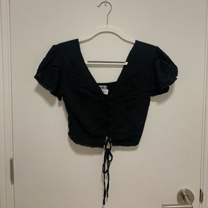 I.Am.Gia. Black Crop Top